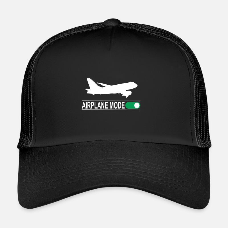 Airplane Mode - Trucker Cap - Schwarz/Schwarz