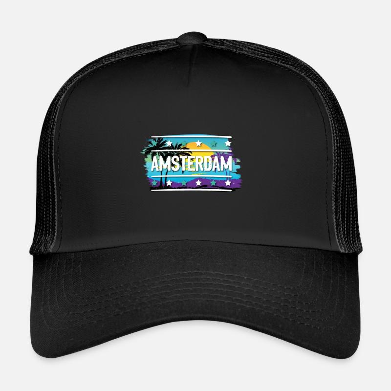 Amsterdam - Casquette trucker - noir/noir