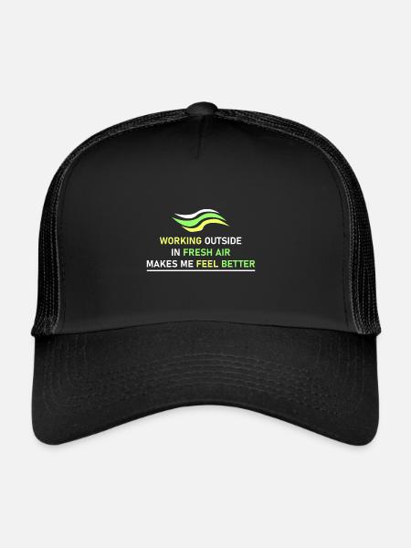 Travaux extérieurs - Casquette trucker  - noir/noir - Devant