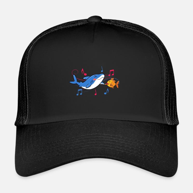 Requin dansant avec des poissons rouges, de jolis Casquette trucker 