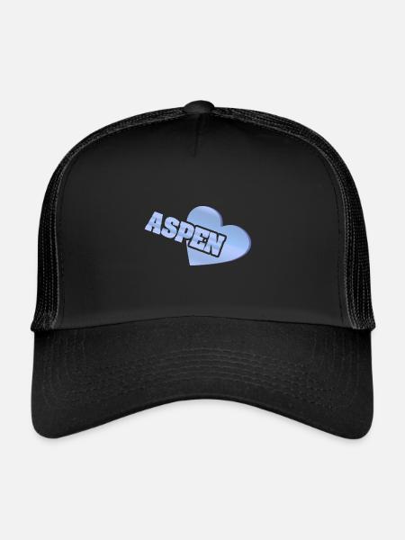 Amour Aspen - Casquette trucker  - noir/noir - Devant