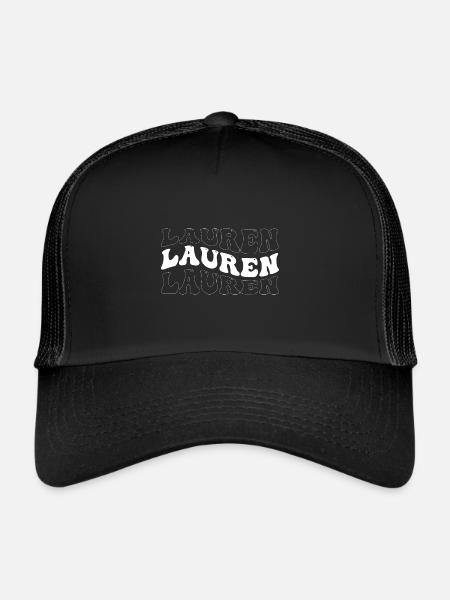 Drôle Lauren Groovy 4 Hommes Femmes Cool Lauren Tie - Casquette trucker  - noir/noir - Devant
