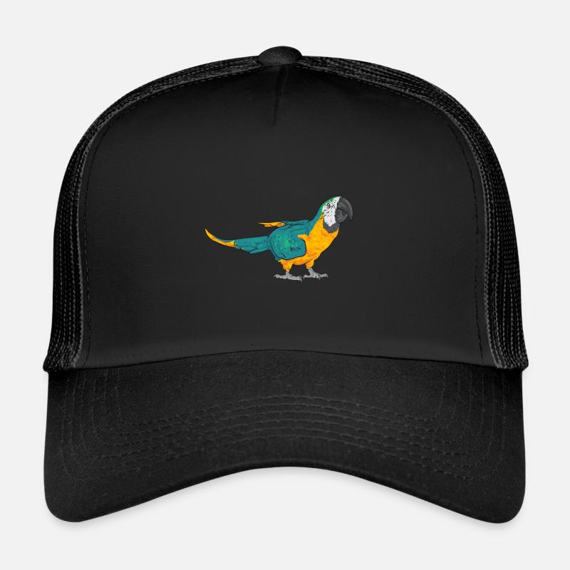 Ara à poitrine jaune Perroquet bleu et ara jaune Casquette trucker 