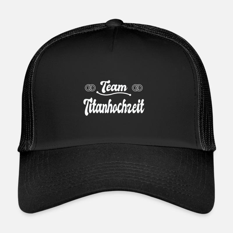 23. Hochzeitstag Ehe 23 Jahre Ehe Geschenk - Trucker Cap - Schwarz/Schwarz