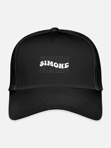 Funny Simone Groovy 4 Men Women Cool Simone Tie - Trucker Cap - black/black - Front
