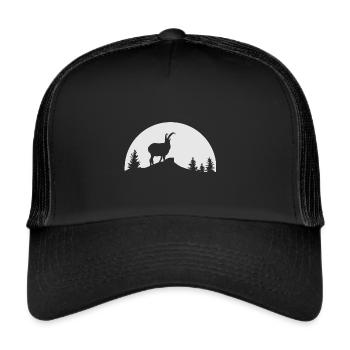 Geeignet für Campen und Bergsteigen Geschenk - Trucker Cap - Schwarz/Schwarz - Vorne