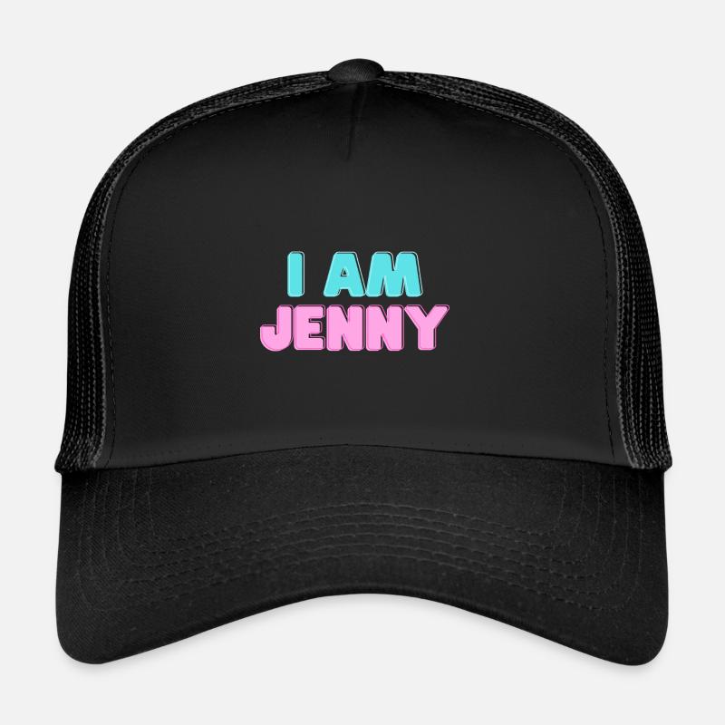 Ich bin Jennifer Jenny Name Geschenke - Trucker Cap - Schwarz/Schwarz