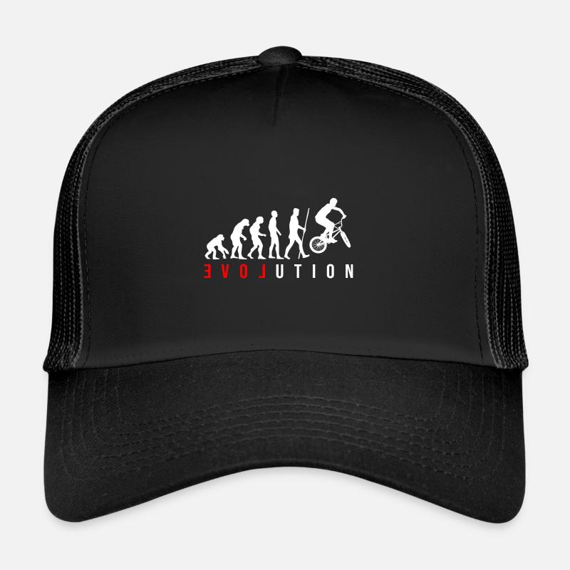 Evolution des Mannes BMX Fahrrad Sprung Trick jump Trucker Cap