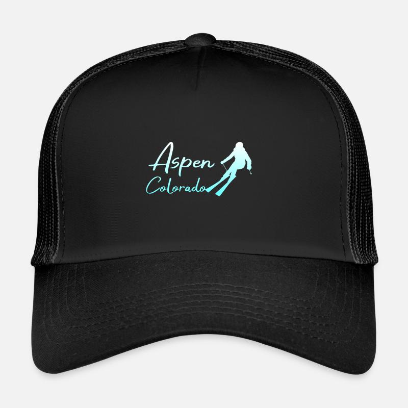 Aspen Colorado - Trucker Cap - Schwarz/Schwarz