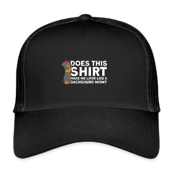 Dackel Dackel Dackel Mama Dackel Haustier - Trucker Cap - Schwarz/Schwarz - Vorne