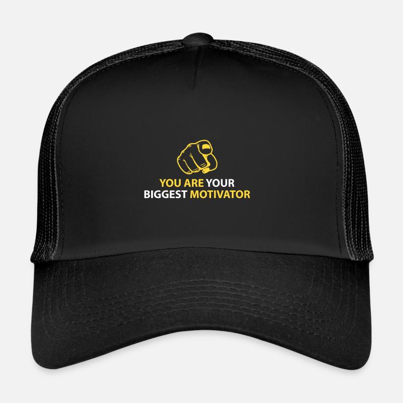 Sie sind Ihr größter Motivator - Trucker Cap - Schwarz/Schwarz