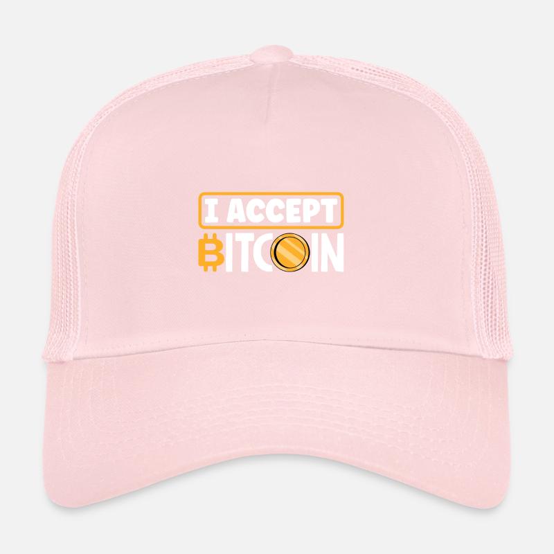 J’accepte Bitcoin Cryptocurrency Trading Coin BTC Casquette trucker 