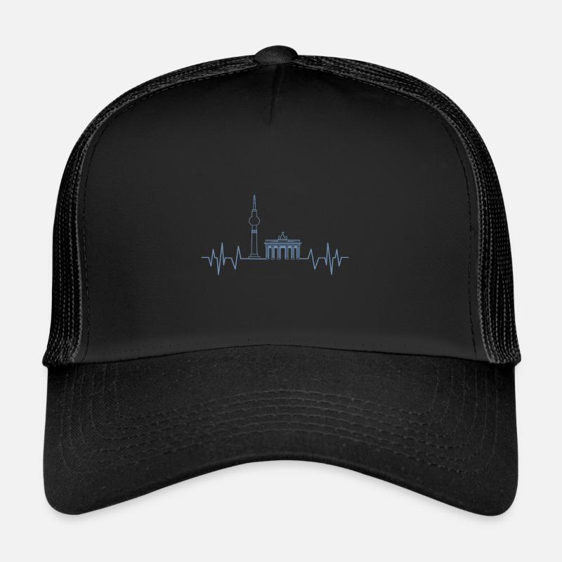Berlin Herzschlag Design Fernsehturm und Trucker Cap