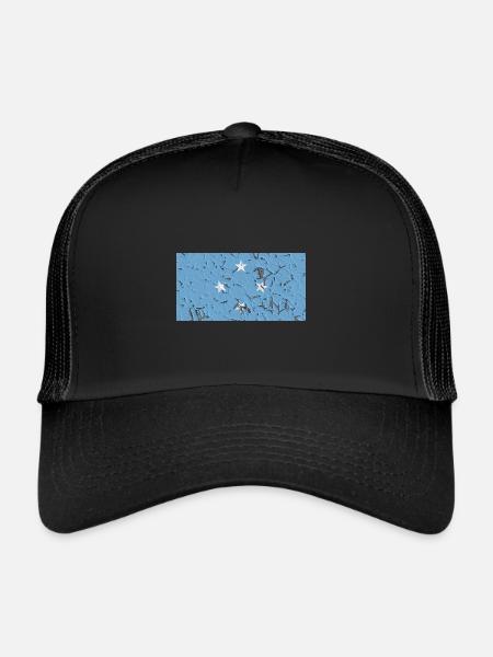 Micronésie Micronésie - Casquette trucker  - noir/noir - Devant