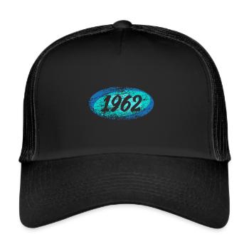1962 1962 - Trucker Cap - Schwarz/Schwarz - Vorne