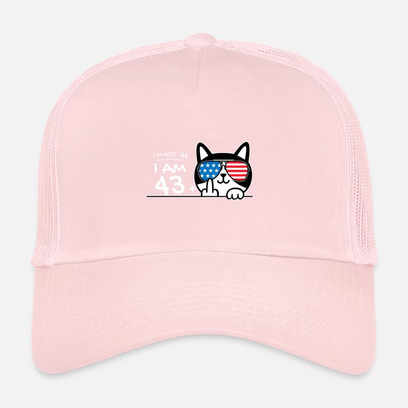 Ich bin nicht 44, ich bin 43 plus 1 Mittelfinger Katzenflip Trucker Cap
