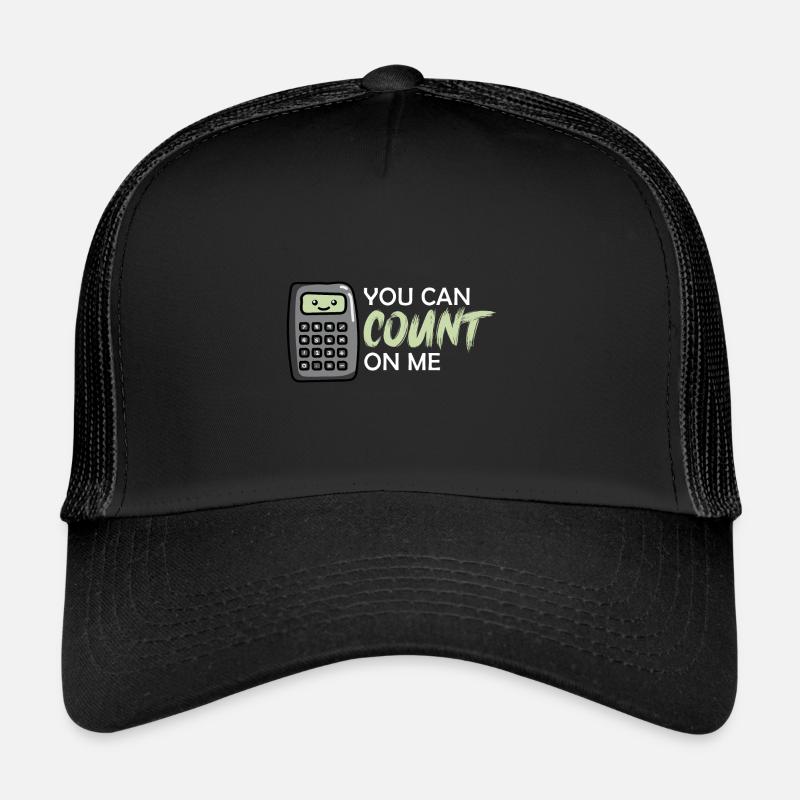 Sur moi, les comptables comptent sur le poison - Casquette trucker  - noir/noir