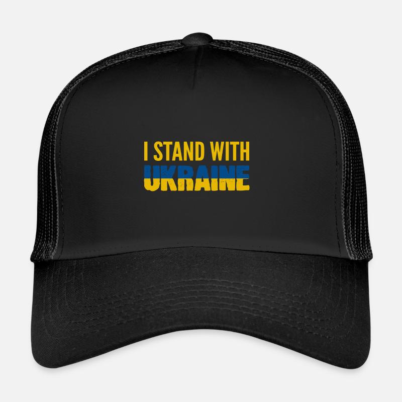 Stehen Sie mit der Ukraine Unterstützend Gift Trucker Cap