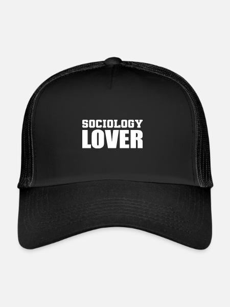Professeur de sociologie Lover Gift - Casquette trucker  - noir/noir - Devant