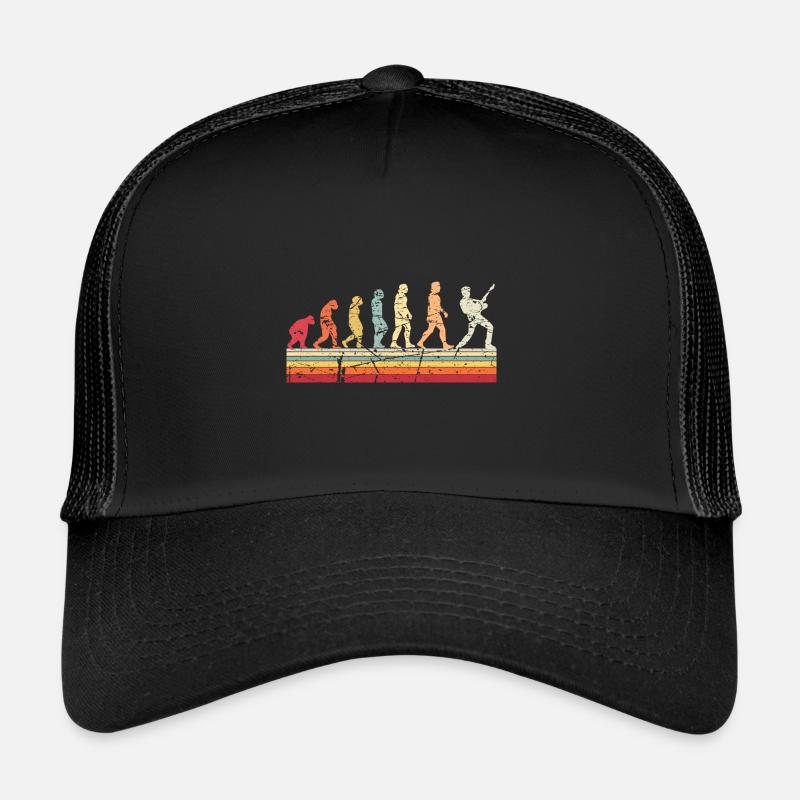 Human Evolution Guitar Band Retro Vintage - Casquette trucker  - noir/noir