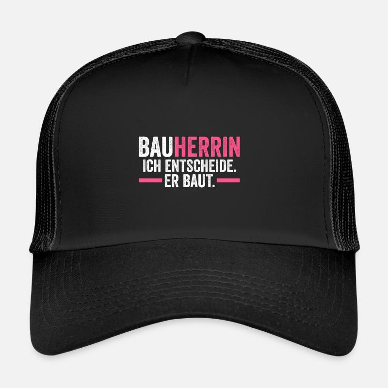 Bauherrin - Trucker Cap - Schwarz/Schwarz