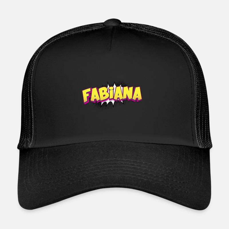 Fabiana Benutzerdefinierter Name Comic-Stil Pop-Art, Trucker Cap