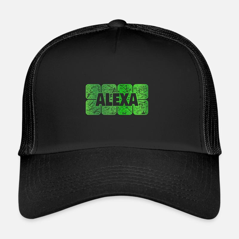 First name Alexa - Trucker Cap - black/black