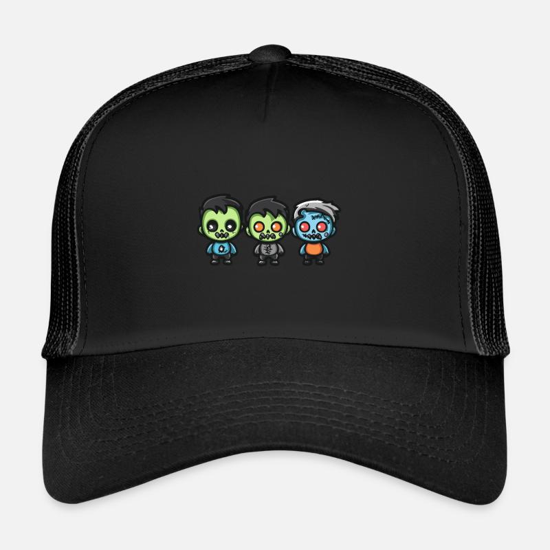 Zombies Halloween Niedlich Comic Trucker Cap