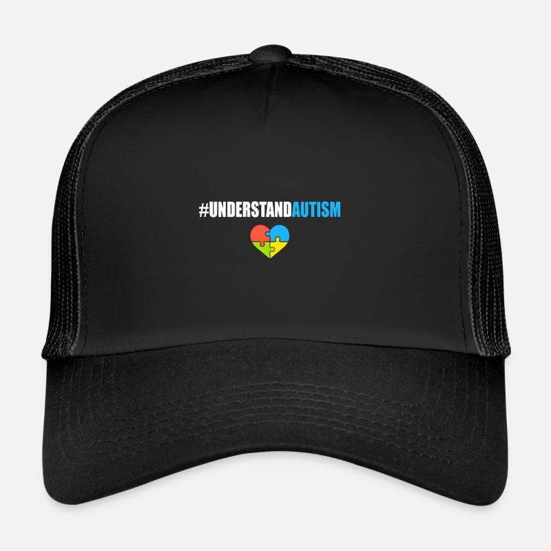 Understand Autism Hashtag - Trucker Cap - black/black
