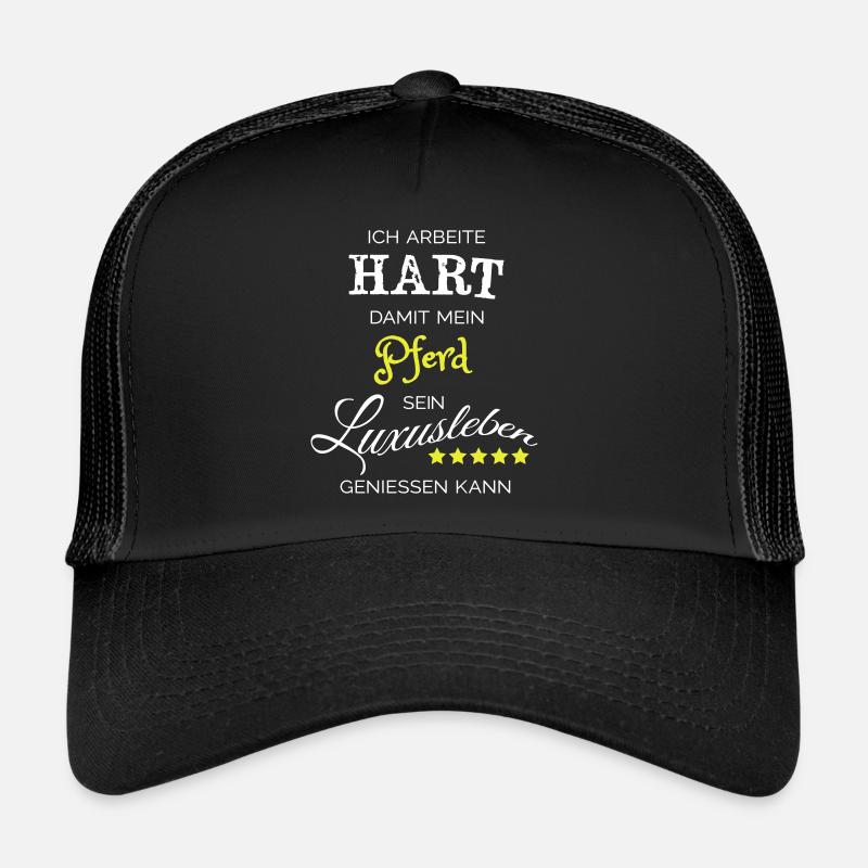 Ich arbeite hart - Pferd Trucker Cap