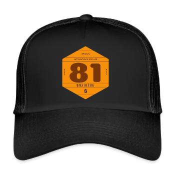 Vignette automobile 1981 France rétro vintage - Casquette trucker  - noir/noir - Devant