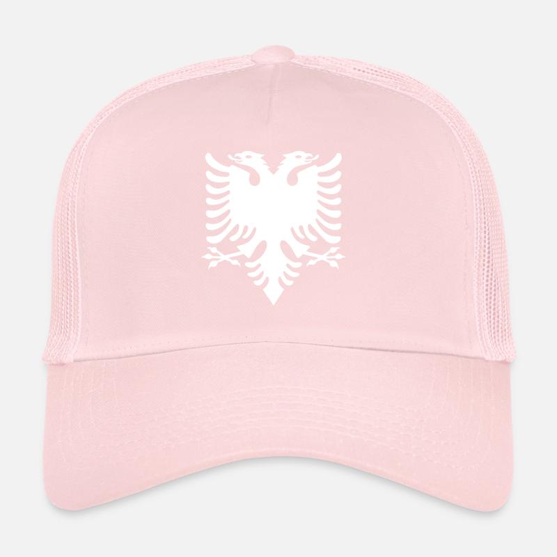 blanc aigle albanais albanais Double Eagle Casquette trucker 