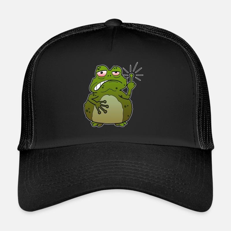 Kröte Mittelfinger Lustig Comic frech Geschenk Trucker Cap