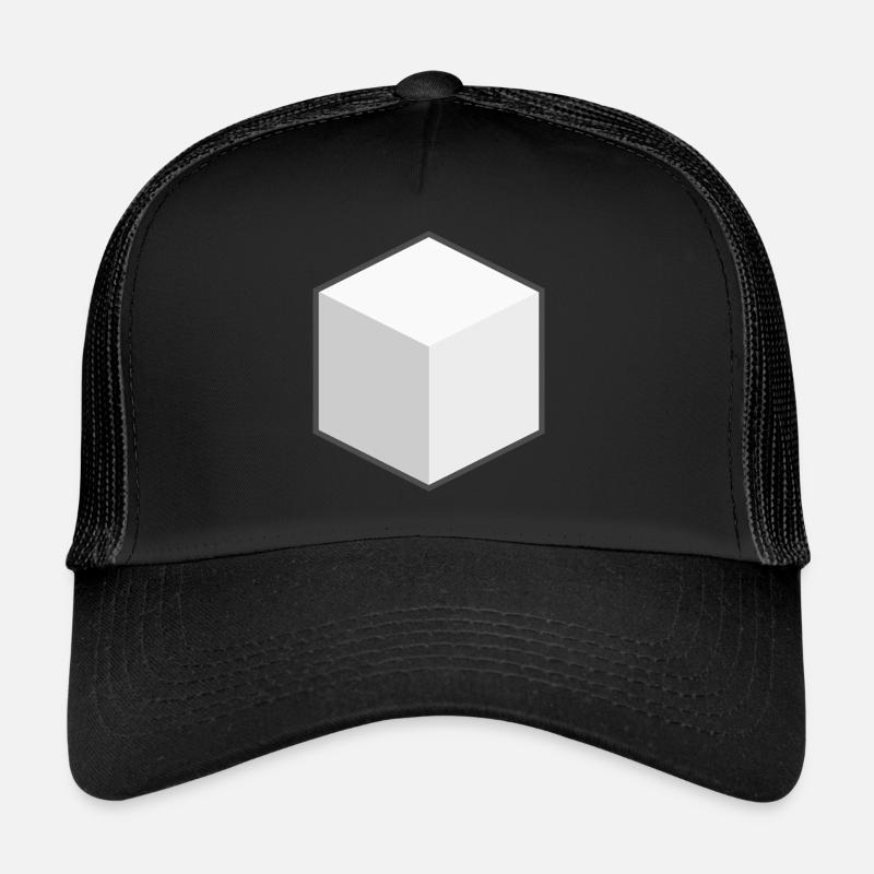 Bloquer la neige blanche - Casquette trucker  - noir/noir