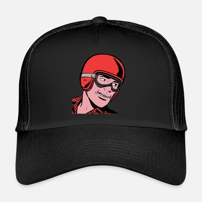 Cool motorcyclist - Trucker Cap - black/black