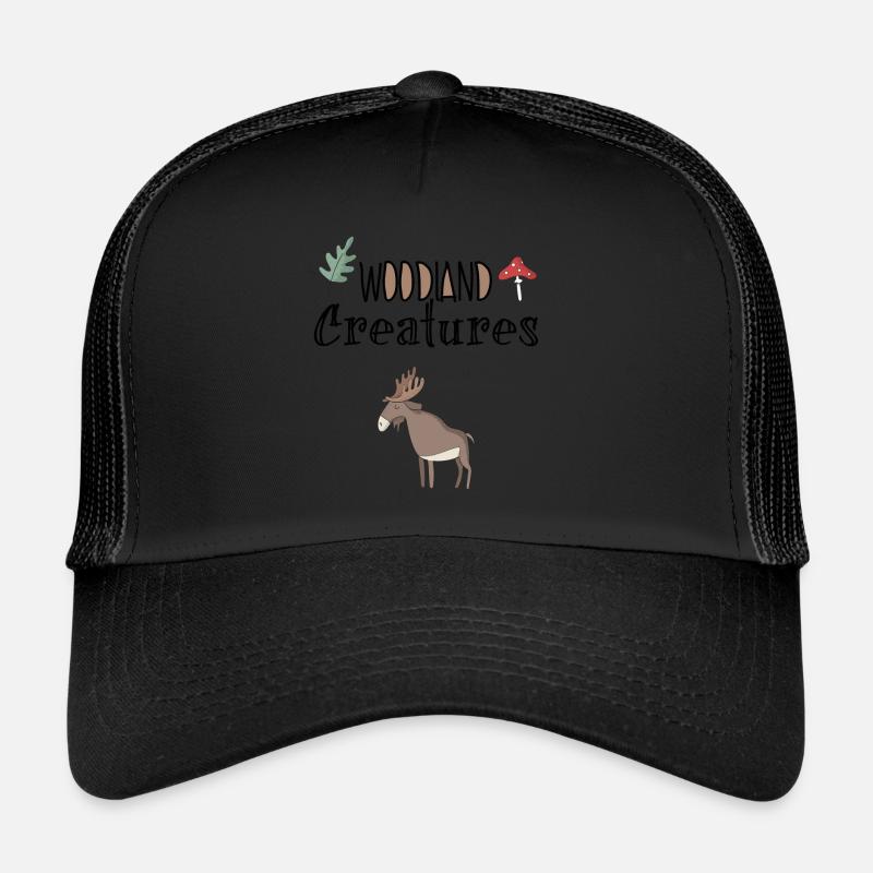 Elch - Trucker Cap - Schwarz/Schwarz