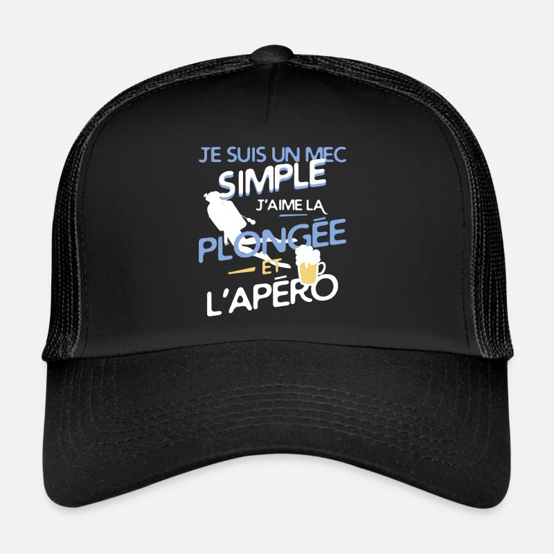 Plongée - Un mec simple Casquette trucker 