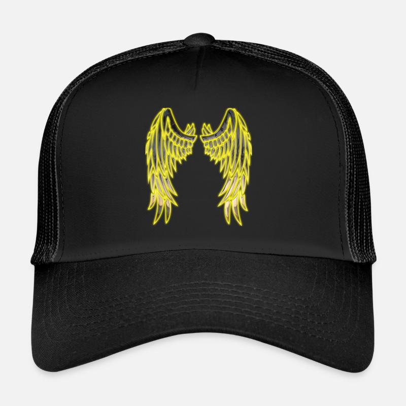Angel sun wings - Trucker Cap - Schwarz/Schwarz