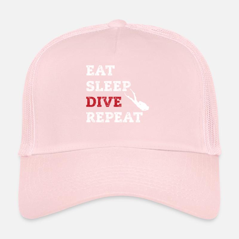 Eat,sleep,dive Repeat Trucker Cap