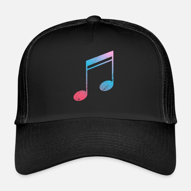 Music note - Trucker Cap - black/black