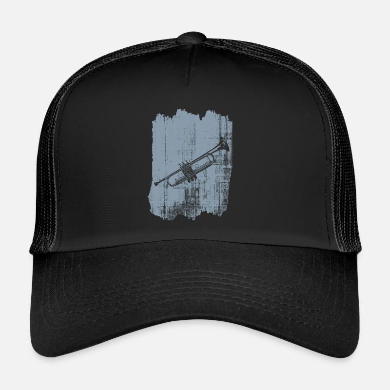 Trompete - Trucker Cap - Schwarz/Schwarz