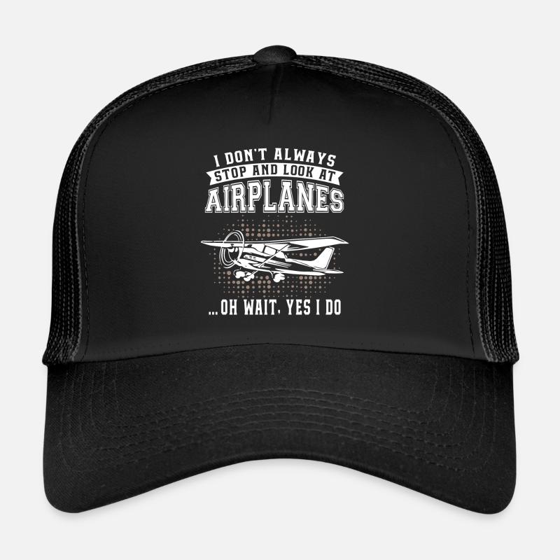 Look At Airplanes - Trucker Cap - black/black