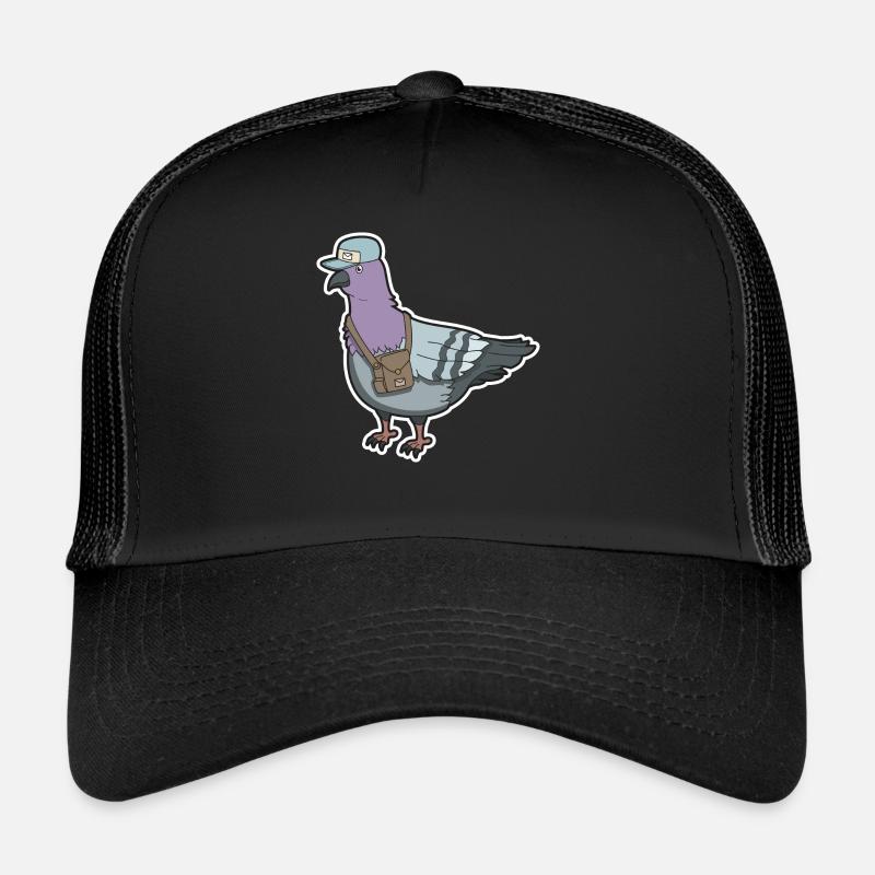 Taube Vogel Geschenk Tauben Tier Taubenzüchter - Trucker Cap - Schwarz/Schwarz
