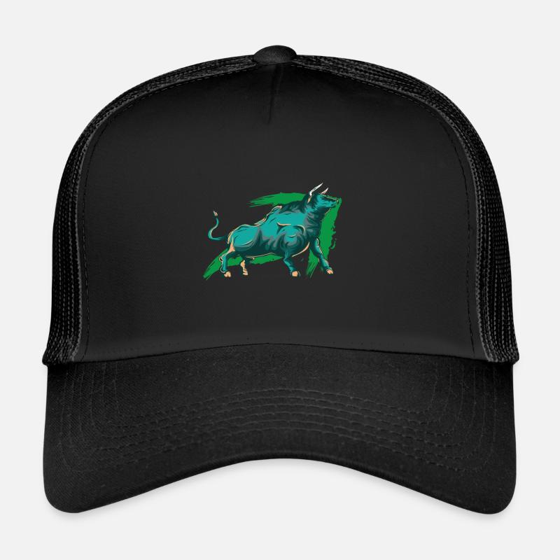 Marché haussier - Casquette trucker - noir/noir