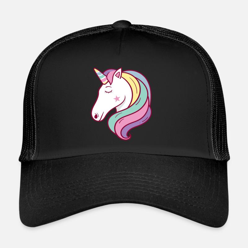 Licorne Tête de licorne colorée Casquette trucker 