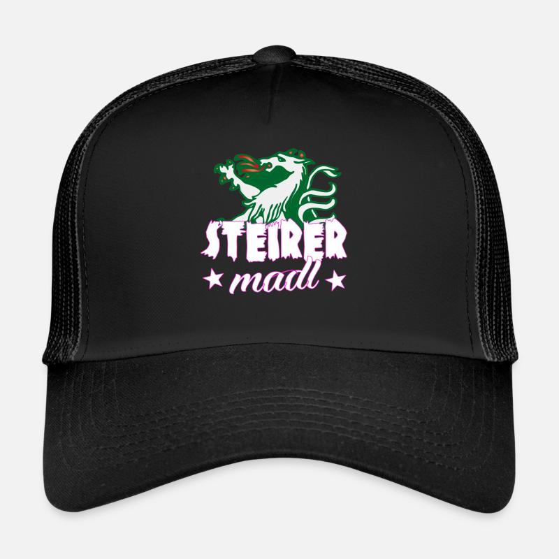 Steirer Madl - Trucker Cap - Schwarz/Schwarz