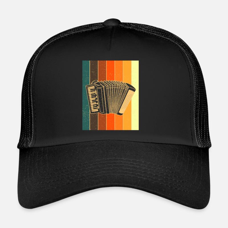 Akkordeon - Trucker Cap - Schwarz/Schwarz