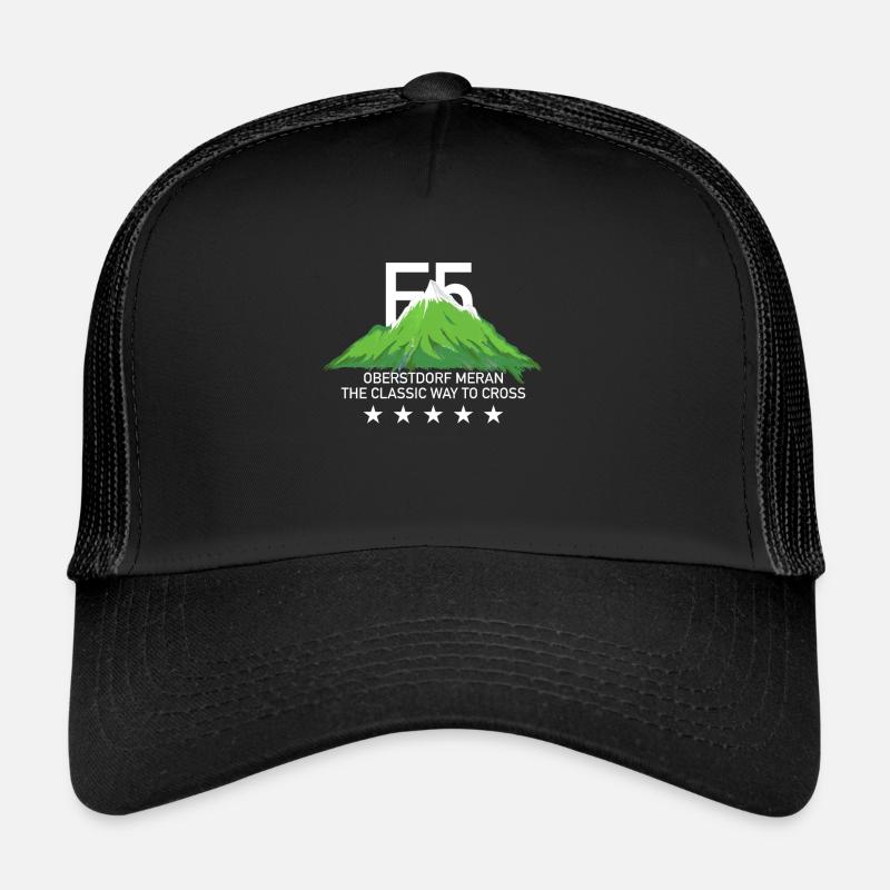 Alpine crossing Oberstdorf to Merano-E5 route - Trucker Cap - black/black