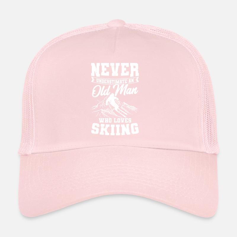 unterschätze niemals Ski Opa Großvater Geschenk Trucker Cap