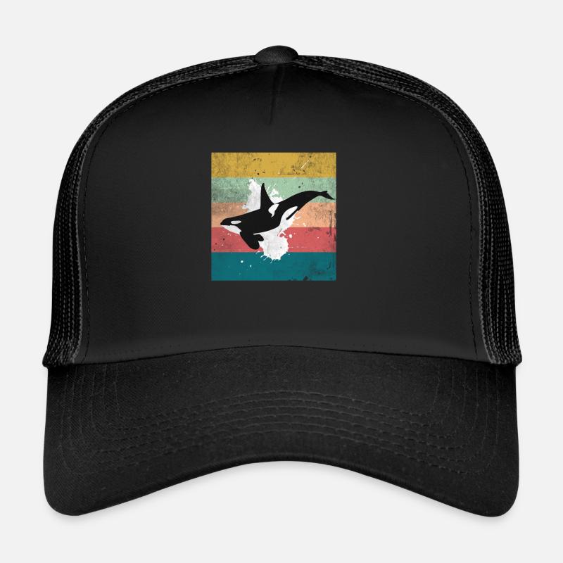 Timbre d'amour orque - Casquette trucker  - noir/noir